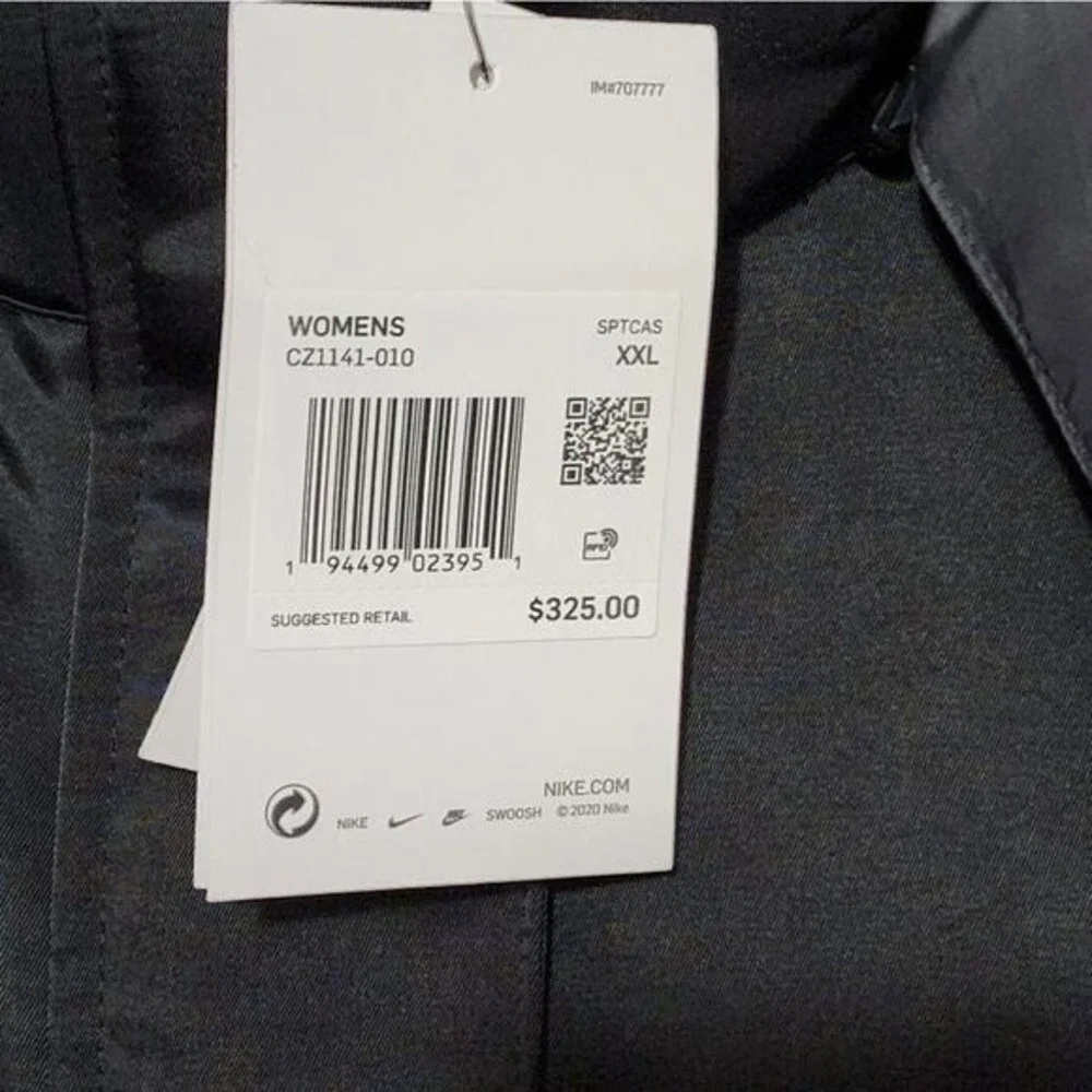 Nike Sportswear Tech Fleece Parka Hooded Full Zip Puffer Coat Jacket Black XXL‎